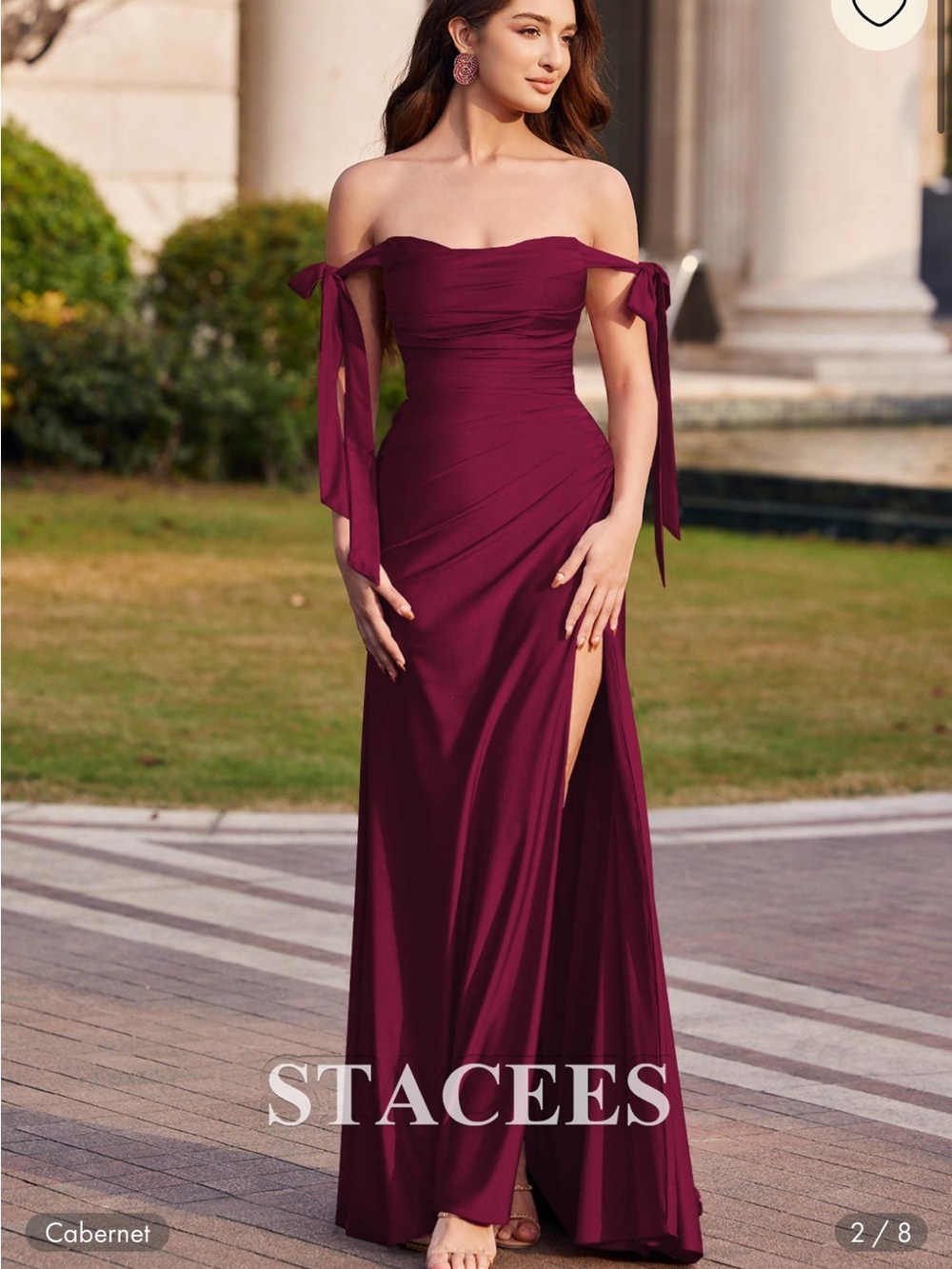 Women's Red Satin Prom/ formal dress